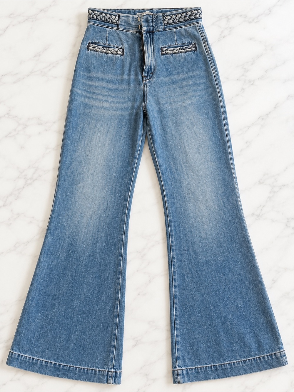 We The Free by Free People High Rise Boot Cut Jeans Size 27 Vintage Wash